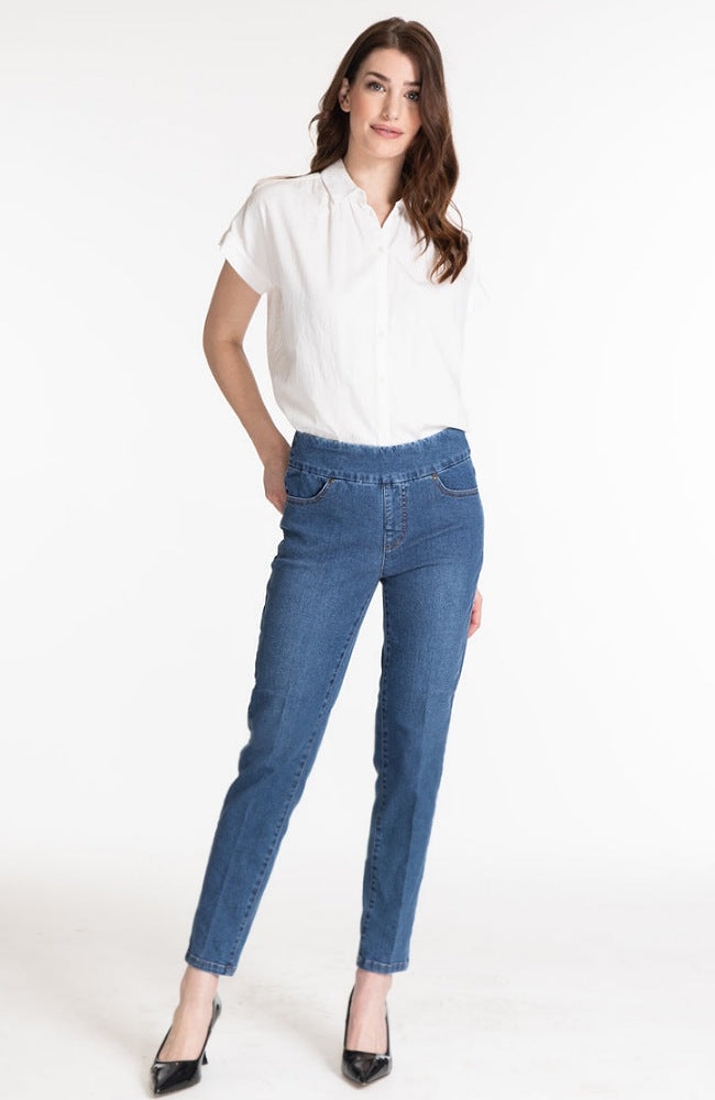 Slimsation Medium Indigo Denim Ankle Pants The Morrison Shop