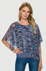 Printed Asymmetrical Flowy Top