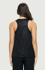 Shimmer Racerback Cowl Top