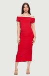 Boat Neck Maxi Dress with Side Slit