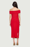 Boat Neck Maxi Dress with Side Slit