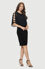 Chiffon Lattice Sleeve Dress