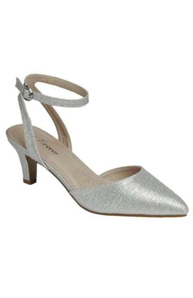 Silver Pointy Dorsey Pumps