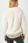 Cream Faux Fur Open Jacket