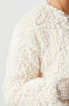Cream Faux Fur Open Jacket