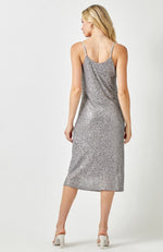 Grey Sequin Slip Dress