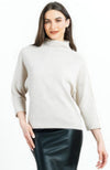 Ribbed Funnel Neck Sweater