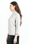 Ribbed Funnel Neck Sweater