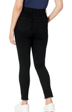 Slim-Sation® Black High-Rise Frayed Ankle Jeggings