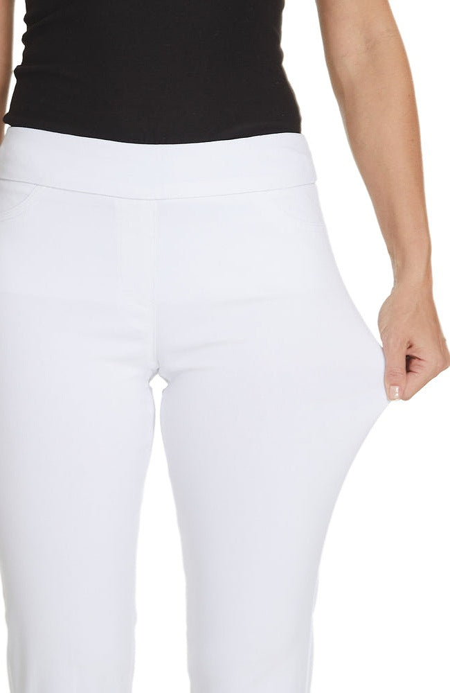 Slim-Sation® White Twill Ankle Pants