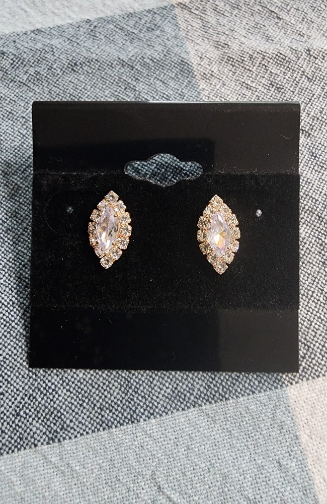 Rhinestone Teardrop Necklace, Earrings & Bracelet
