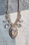 Rhinestone Teardrop Necklace, Earrings & Bracelet