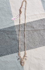 Rhinestone Teardrop Necklace, Earrings & Bracelet
