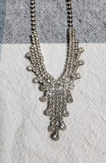 Rhinestone V Necklace, Earrings & Bracelet