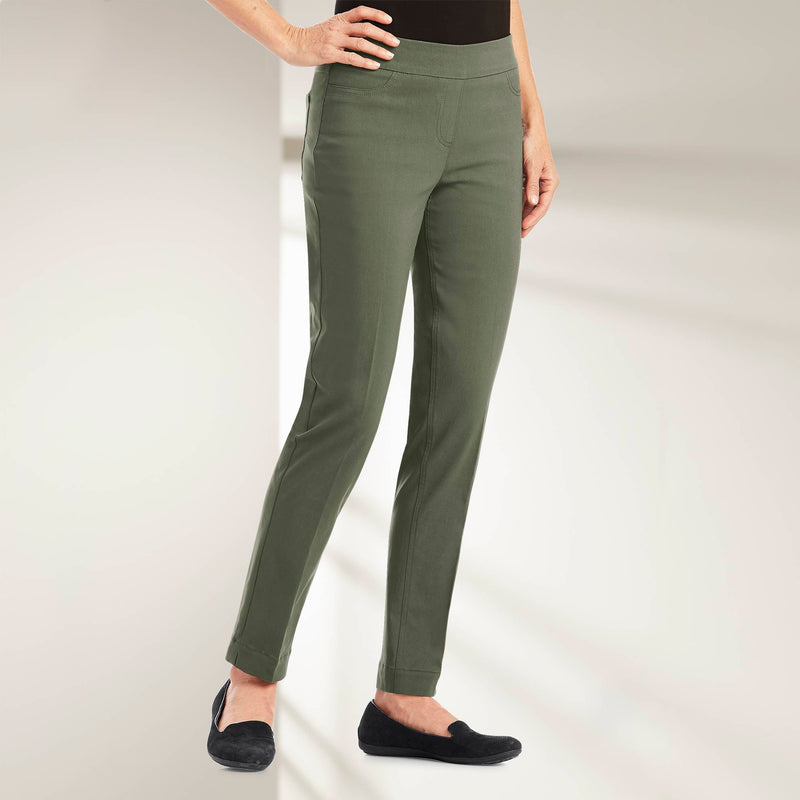 Olive Slim-sation® Twill Ankle Pants