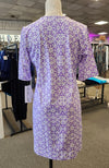 Lavendar Geometric Floral UPF 50+ Travel Dress