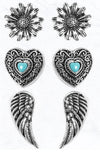 Western Silver Earrings