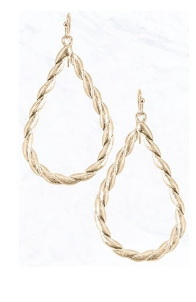 Twisted Worn Metal Earrings