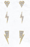 Gold & Rhinestone Earrings