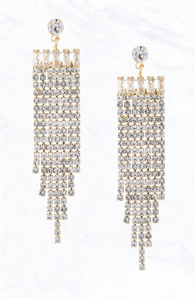 Baguette Tassel Earrings