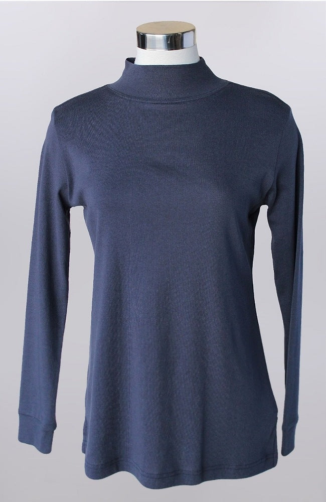 Navy Mock Turtleneck