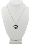 STAINLESS STEEL HEART & PAW PRINT NECKLACE