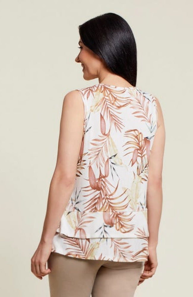 Palm Leaf Tiered Tank