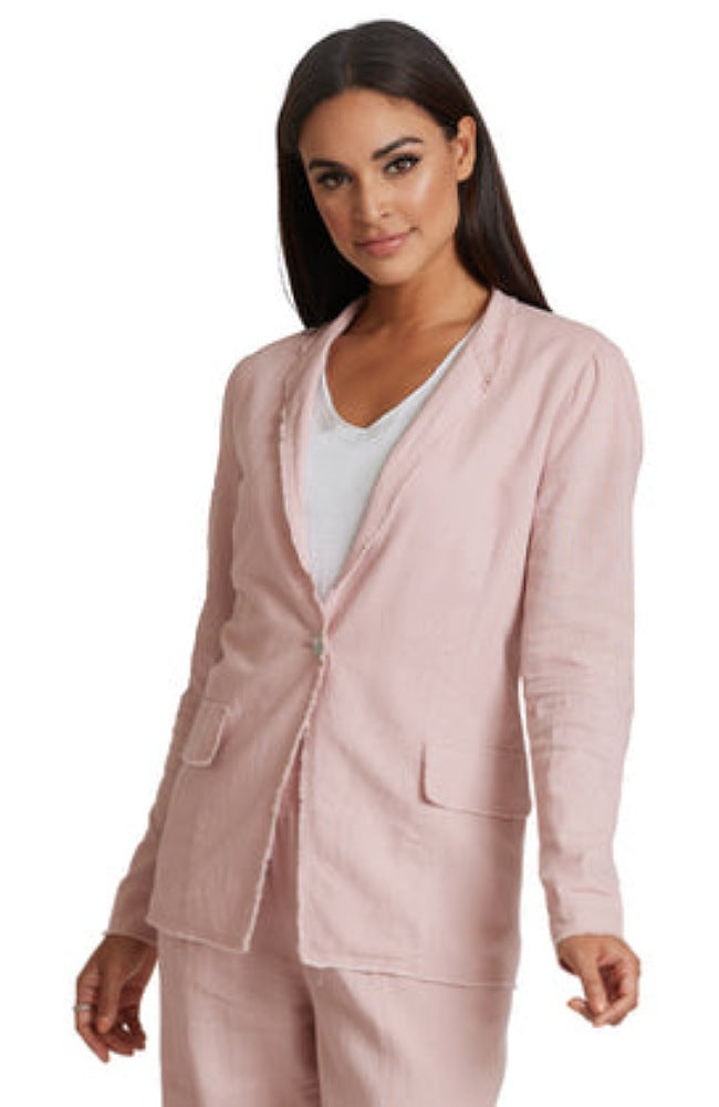 Pink Linen Blazer