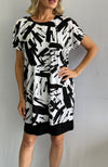 Black and White Paint Stroke Dress