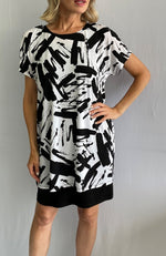 Black and White Paint Stroke Dress