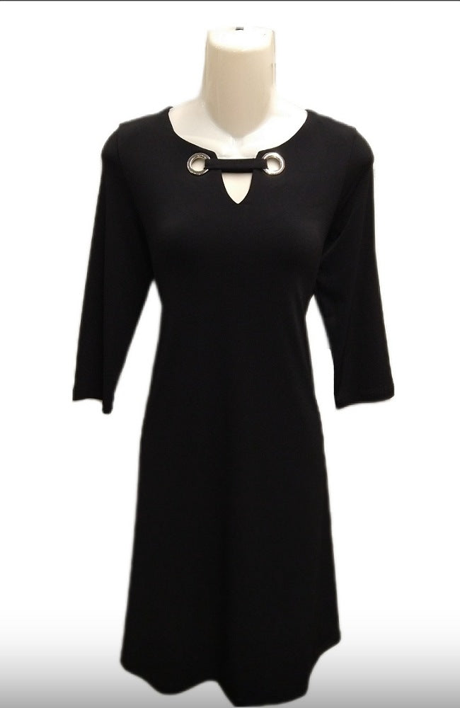 Grommet Neckline Dress