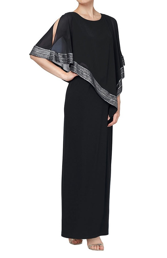 Overlay cape dress sale