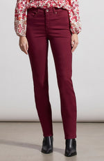 Red Wine Sophia 5 Pocket Curvy Straight Jeans