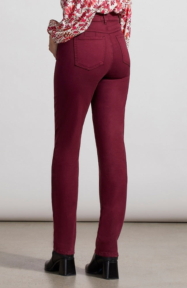 Red Wine Sophia 5 Pocket Curvy Straight Jeans