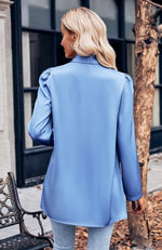 Puff Sleeve Open Blazer 