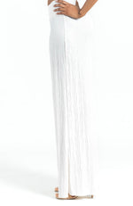 Cream Soft Pleat Knit - Palazzo Pant