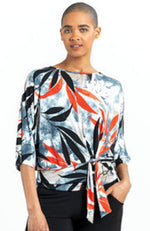 Leaf Scatter Side Tie Top