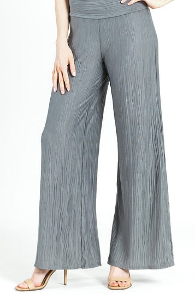 Olive Soft Pleat Knit - Palazzo Pant