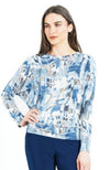 Mosaic Tile Textured Dolman Sleeve Top