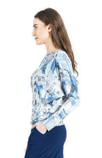 Mosaic Tile Textured Dolman Sleeve Top