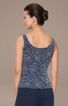 Stretch Knit Metallic Two-Piece Set
