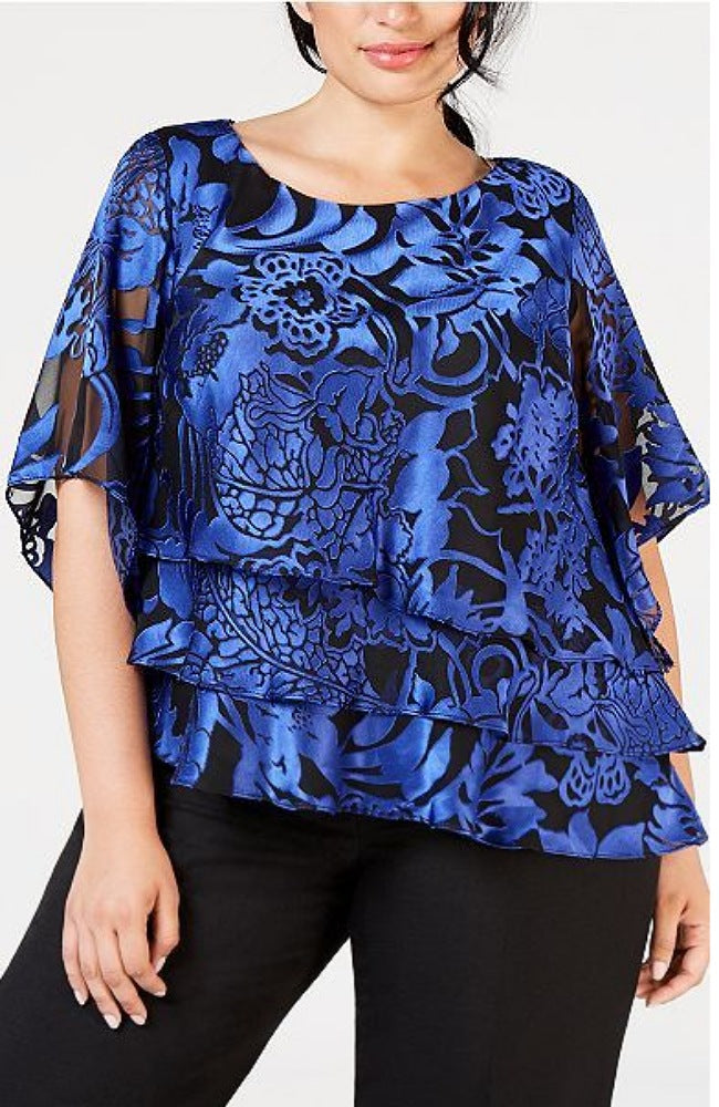 Royal Asymmetric Triple Tier Hem Top