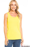Scoop Neck Sleeveless Fitted Tank
