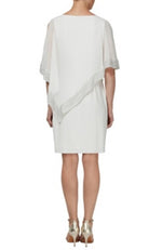 Capelet Sleeve Asymmetrical Popover Knit Dress