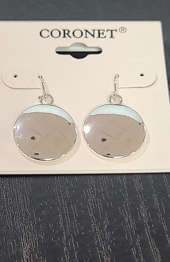 Silver Disc Earrings