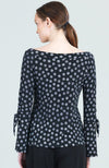 Polka Dot Bell Sleeve Top