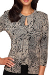 Printed Slinky Twinset with Glitter Detail