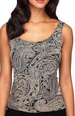 Printed Slinky Twinset with Glitter Detail