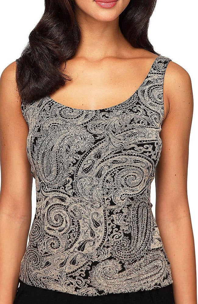 Printed Slinky Twinset with Glitter Detail