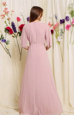 Cape Sleeve Wrap Dress